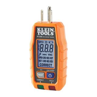 Klein Tools GFCI Electrical Outlet Tester with LCD RT250