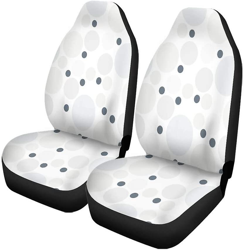 Set Of 2 Car Seat Covers Polka Dot Universal Auto Front Seats Protector Fits For Car，suv Sedan，truck D---43623