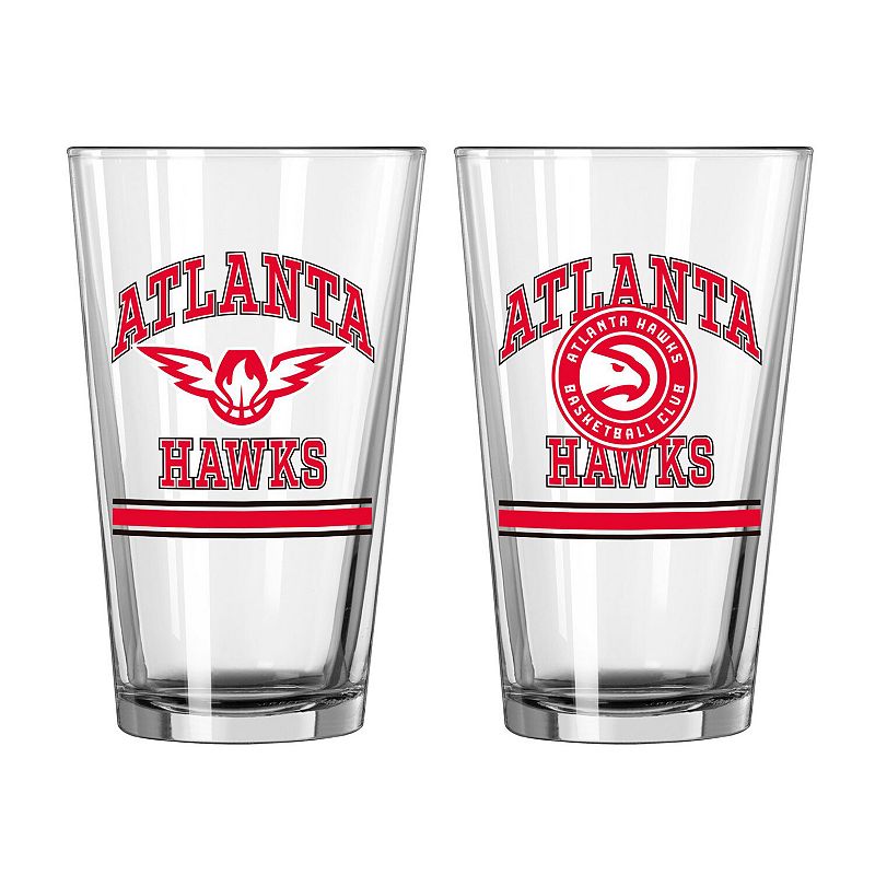 Atlanta Hawks 16oz. Pint Glass Two Pack