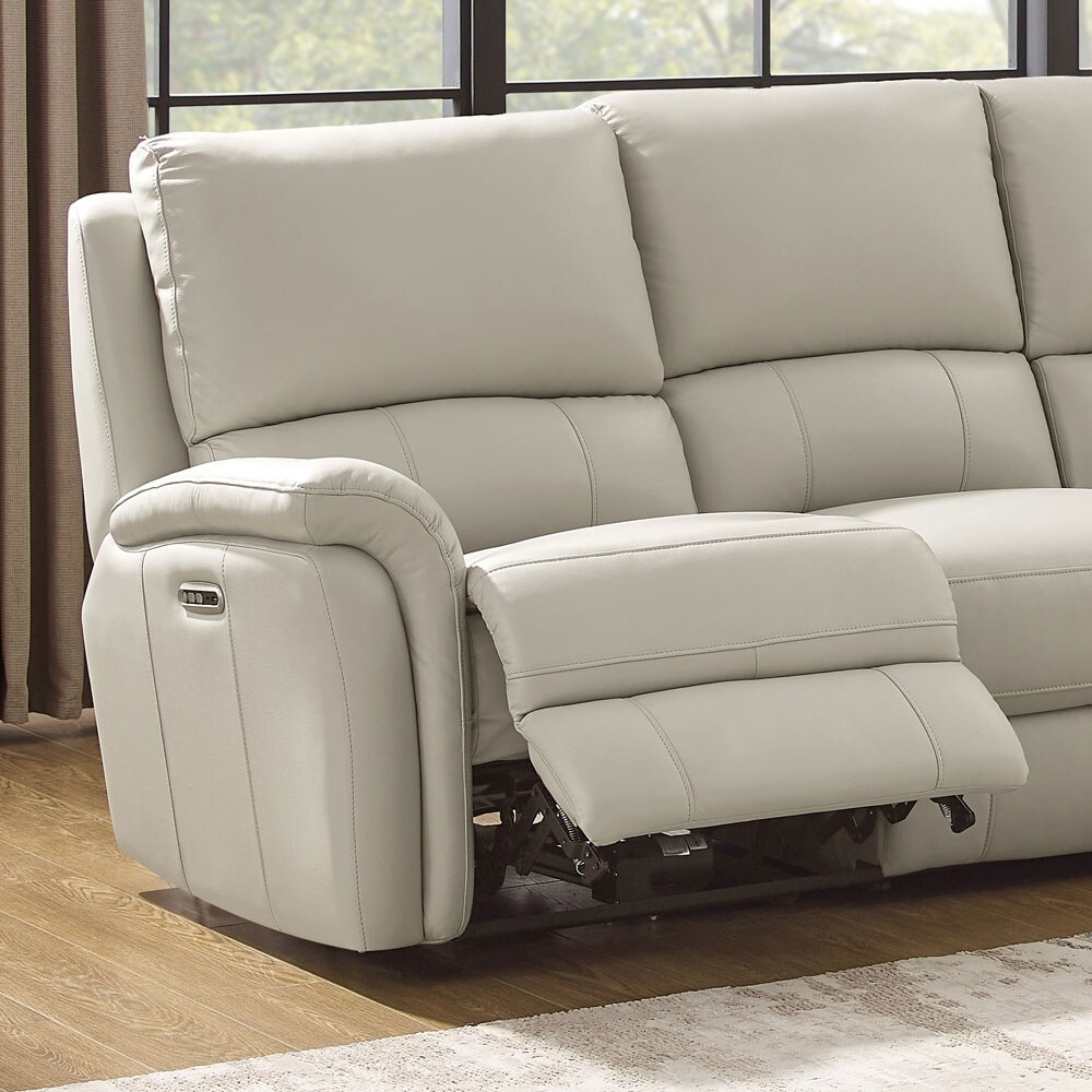 Hydeline Erindale Zero Gravity Power Recline and Headrest Top Grain Leather Sofa and Loveseat with Built in USB Ports