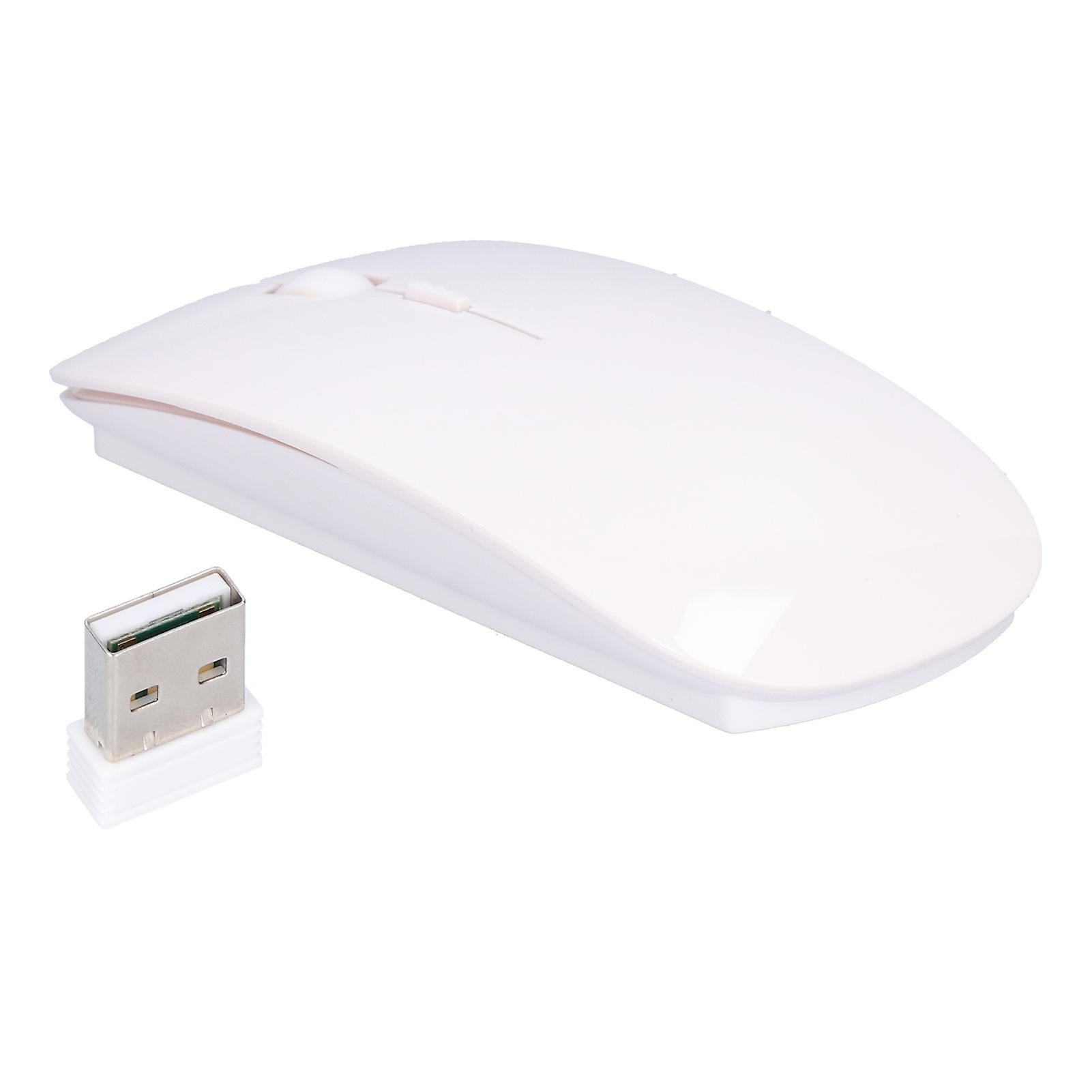 Wireless Mouse Smart Slim Portable 2.4g Cordless Mouse With Usb Receiver For Office Laptop Computer Tabletwhite