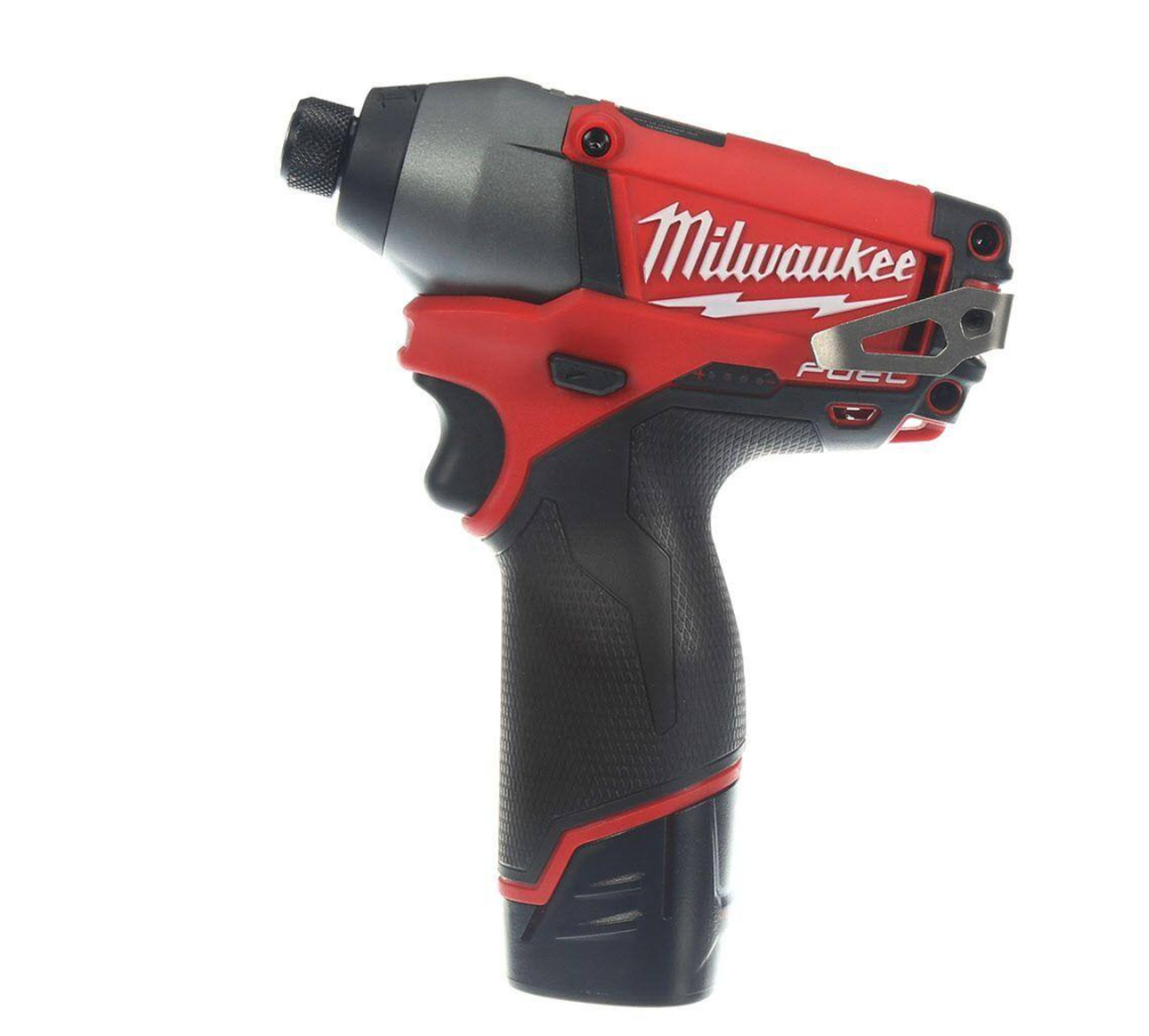 Milwaukee 2453-22-2362-20 M12 FUEL 12V Cordless Lithium-Ion Brushless 1/4 in. Hex Impact Driver Kit with M12 LED Lantern