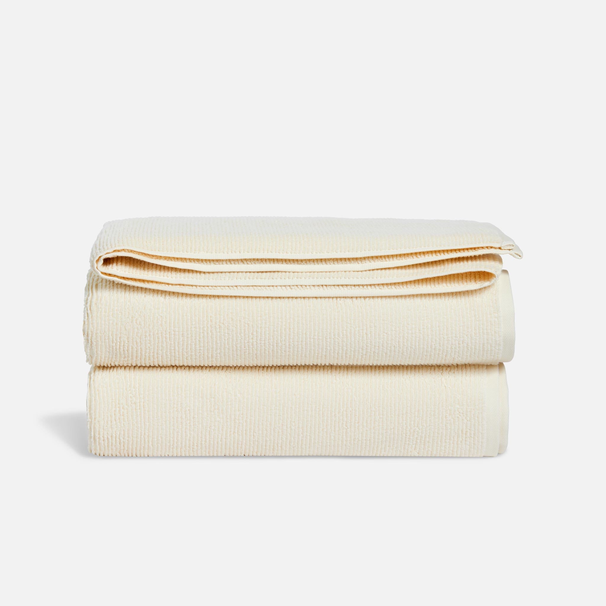 Organic Ribbed Bath Sheet Bundle