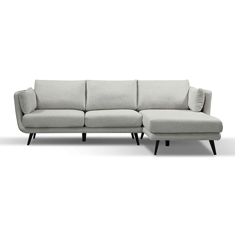 RANNI 3 Seater Sofa With Right Chaise - Warm Grey