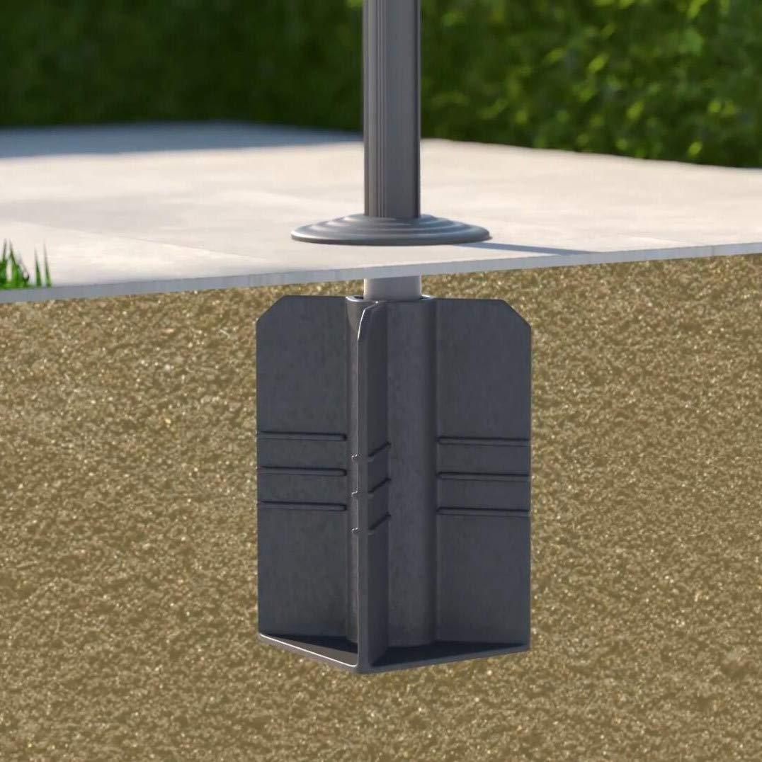 OPEN BOX PURPLE LEAF Patio Umbrella Stand Outdoor Umbrella Base in Ground, ZYBASE-7