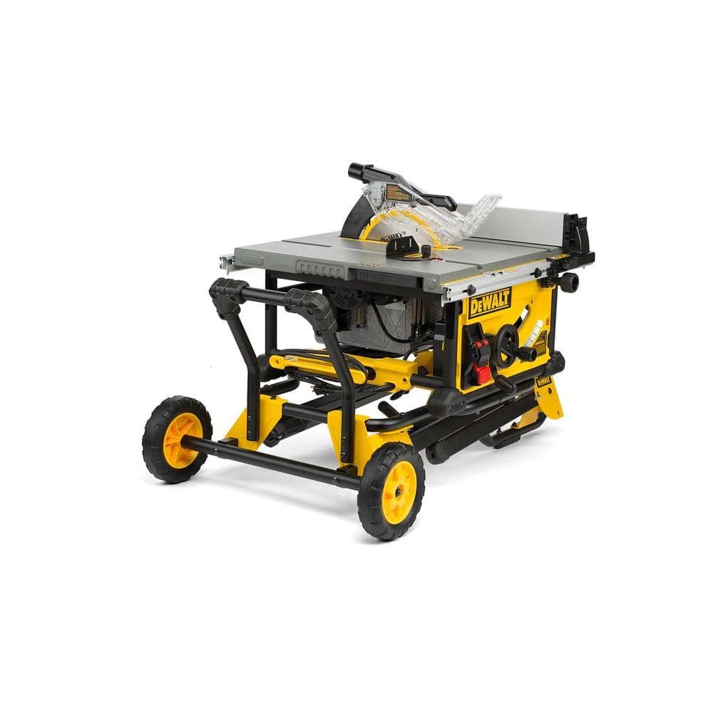 DEWALT 15 Amp Corded 10 in. Job Site Table Saw with Rolling Stand DWE7491RS