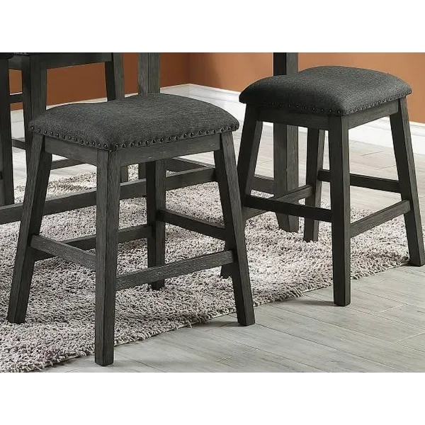 Modern Dining Room Furniture Chairs Set of 2 Counter Height Chairs Wooden High Chair X Back Design Cushion Seat