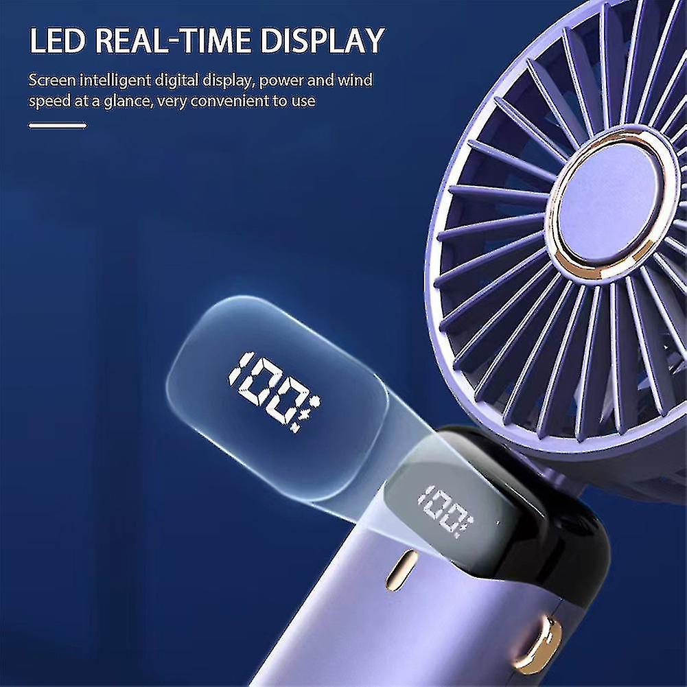 Handheld Fan Foldable Small Pocket Fan Usb Rechargeable Portable Mini Fan