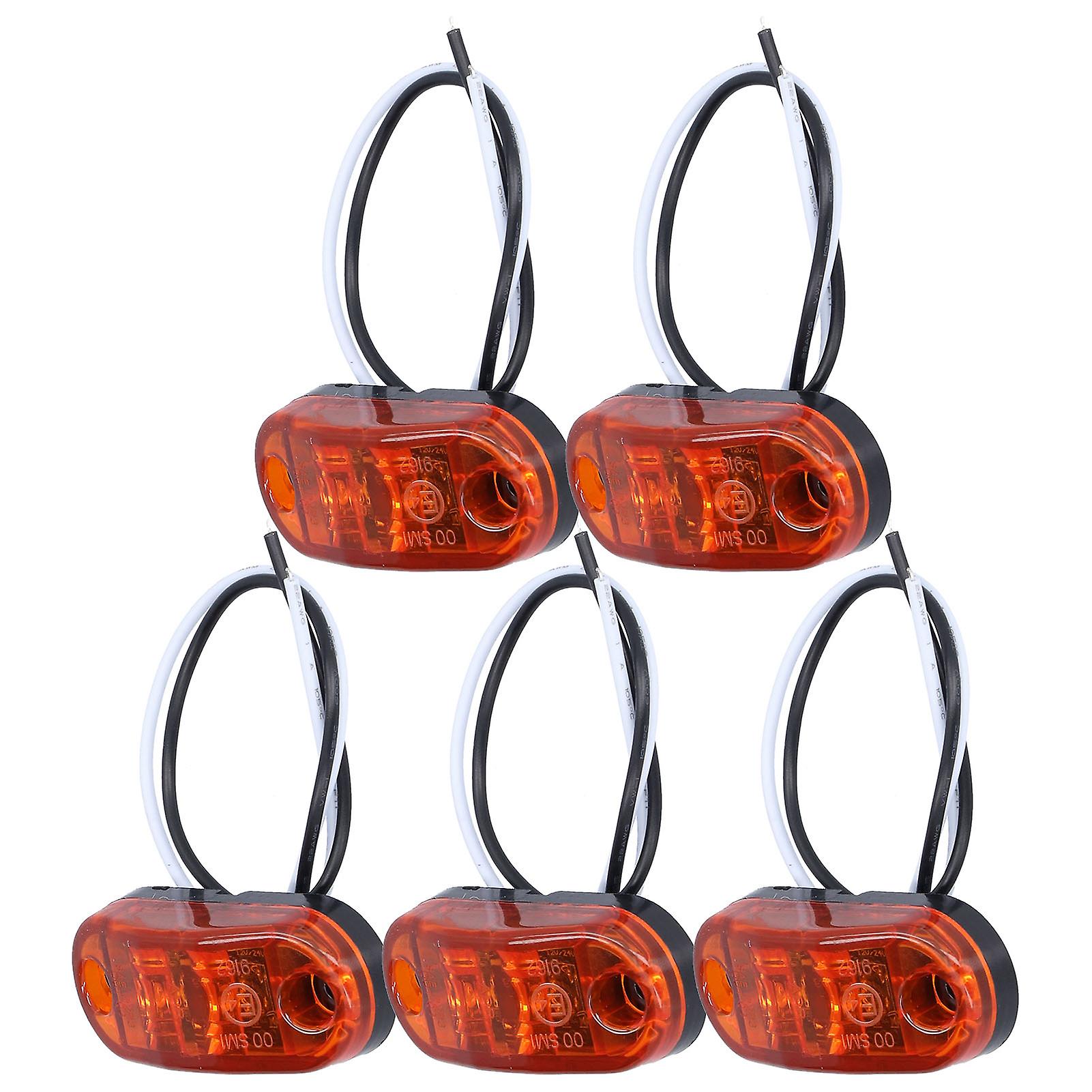 5 Pcs Trailer Marker Lights Durable Anticorrosion Good Tightness Led Car Truck Trailer For Clearance Lamp