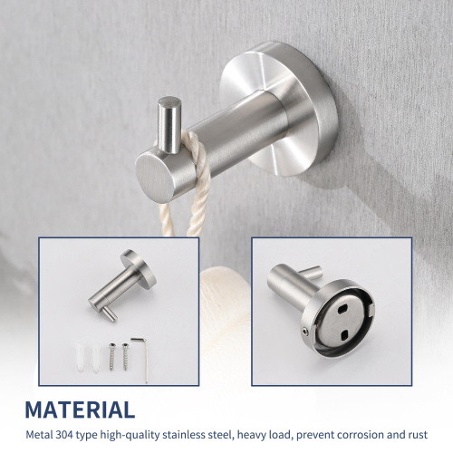 Brushed Nickel Bathroom Hardware Accessories 4 Pie...