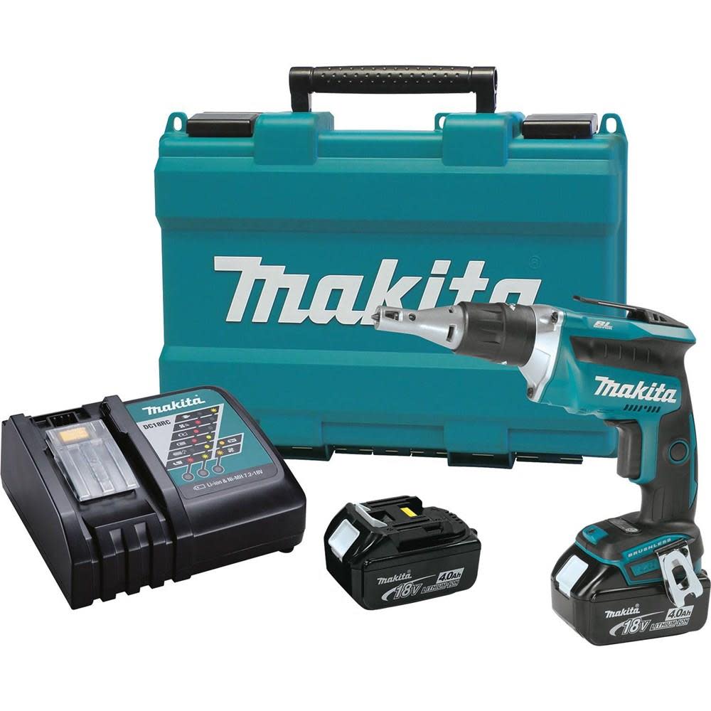 Makita 18V LXT Lithium-Ion Brushless Cordless Drywall Screwdriver Kit XSF03M from Makita