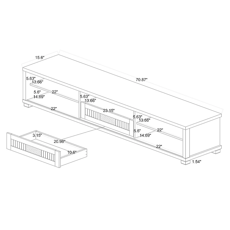 Baxton Studio Gerhardine 1-Drawer TV Stand