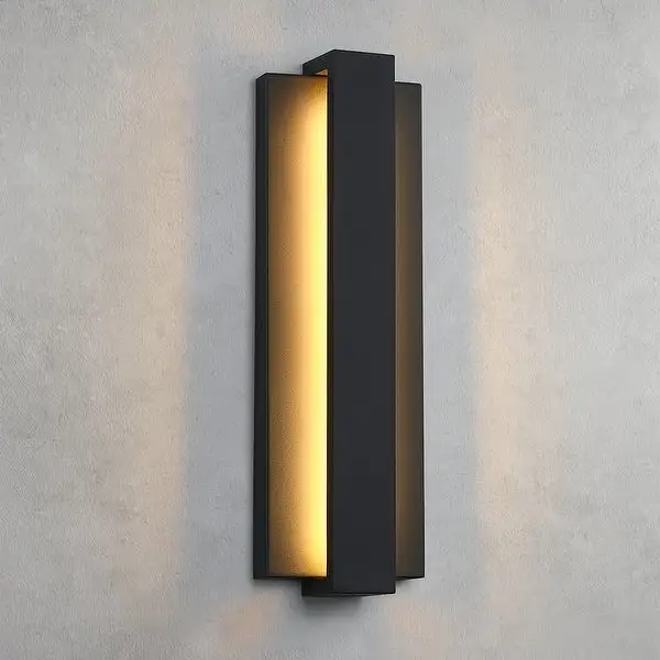 Reflect Black Modern LED Outdoor Wall Sconce Light - 24