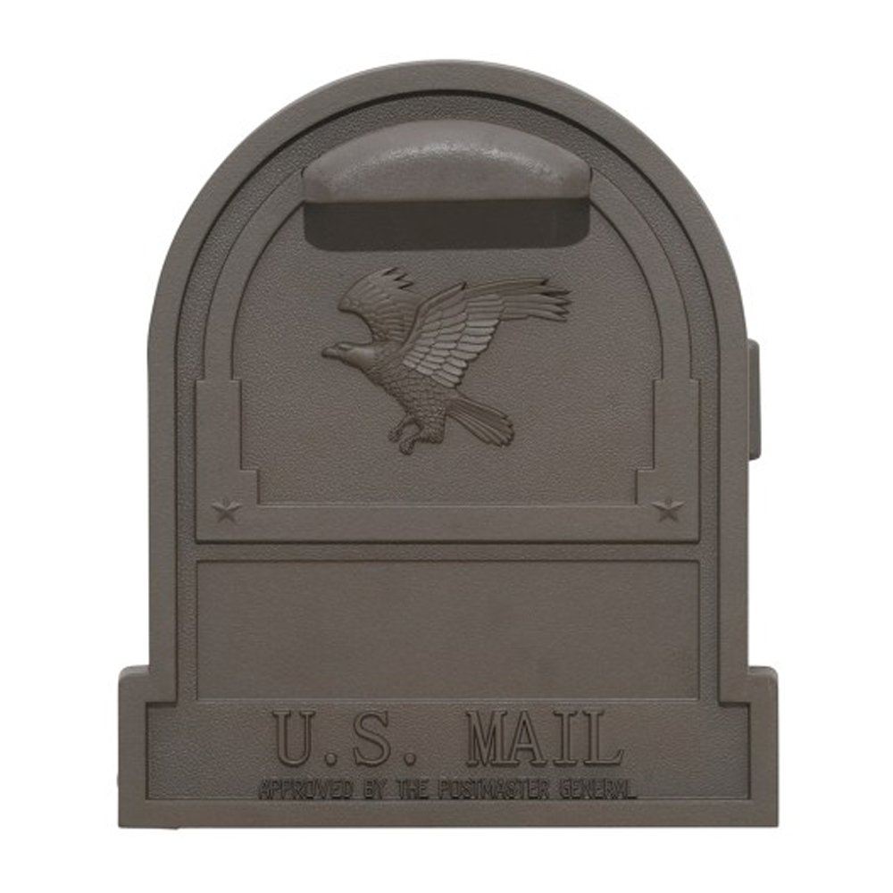 Gibraltar Mailboxes Arlington Large， Steel， Post-Mount Mailbox， Bronze， AR15T000