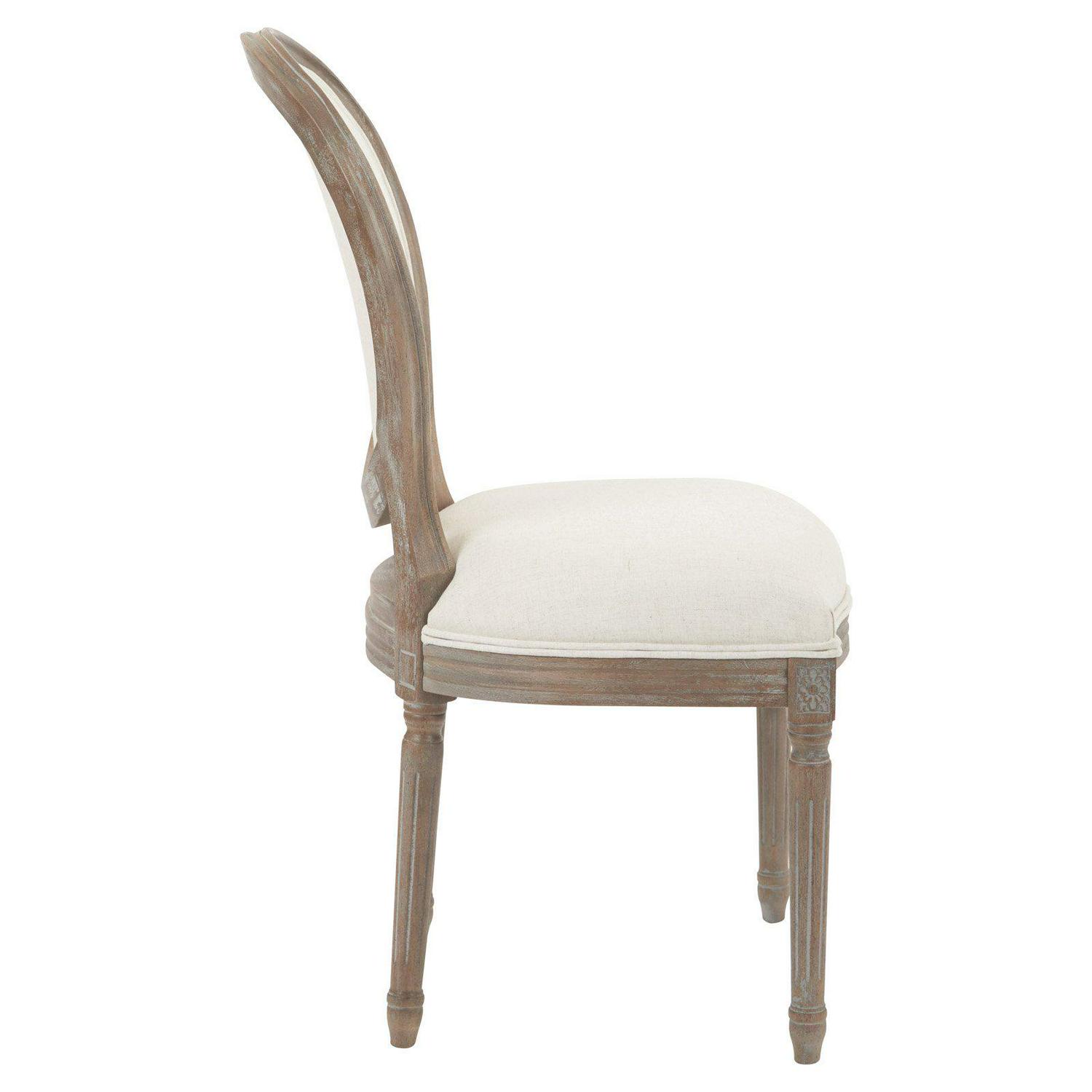 OSP Home Furnishings Lillian Oval Back Chair in Klein Otter Brushed Frame K/D