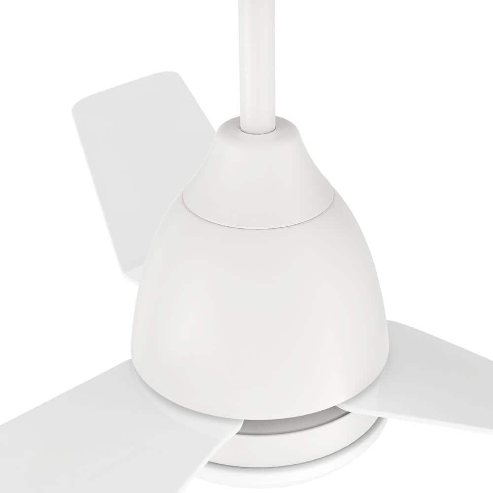 CARRO Triton 44 in Dimmable LED IndoorOutdoor White Smart Ceiling Fan with Light and Remote Works with AlexaGoogle Home