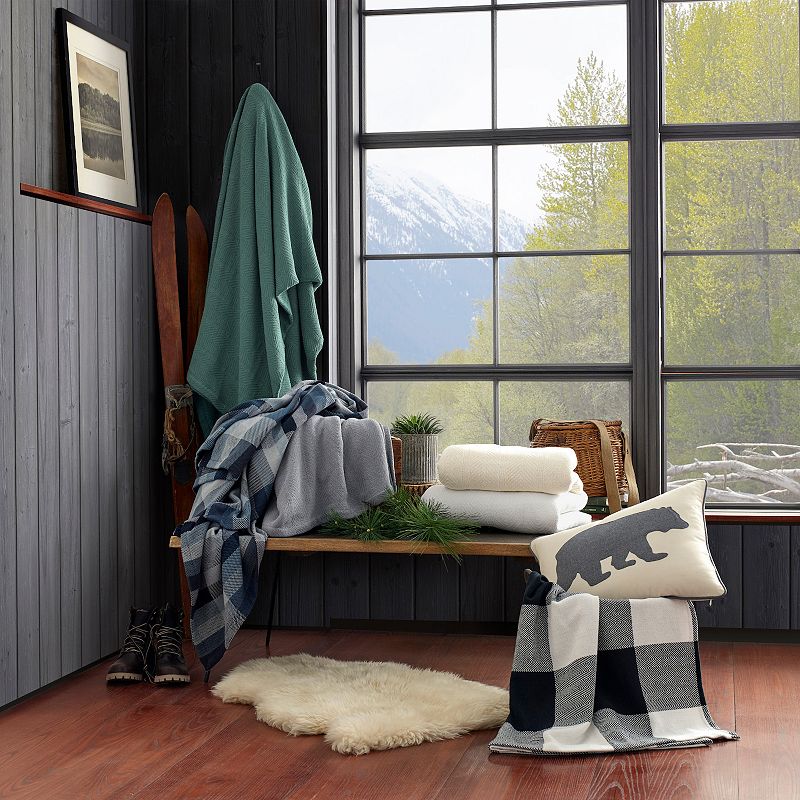 Eddie Bauer Windsor Stripe Blue Blanket