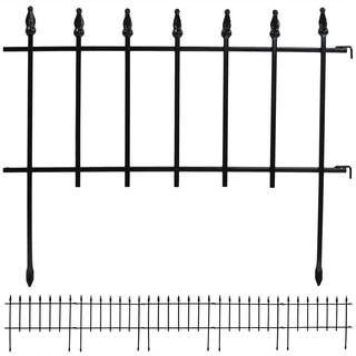 Sunnydaze Decor Roman 22 in. W x 18 in. H Steel Wire Garden Fence (5-Pack) HMI-608