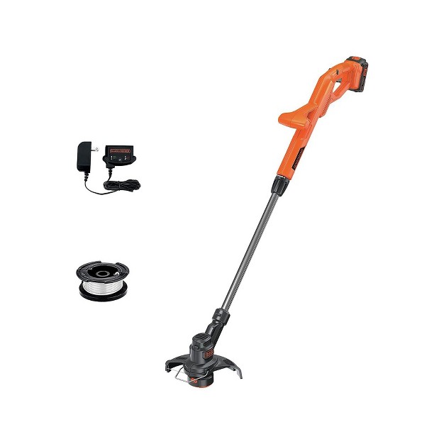 Black amp Decker Lst201 20v Max Lithium ion 10 In Cordless String Trimmer edger Kit 1 5 Ah