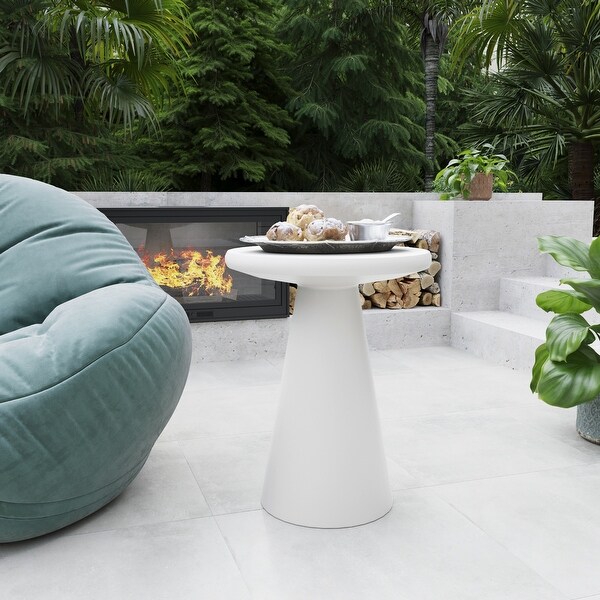 Patio Watcher 16 in. Mgo Concrete Mushroomshaped Patio Outdoor Side Table