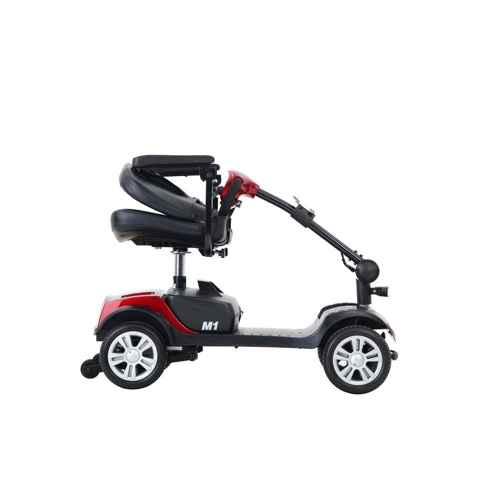 TIRAMISUBEST 44 in. L x 20 in. W x 36.6 in. H Outdoor Compact Mobility Scooter in Red W42XY926582