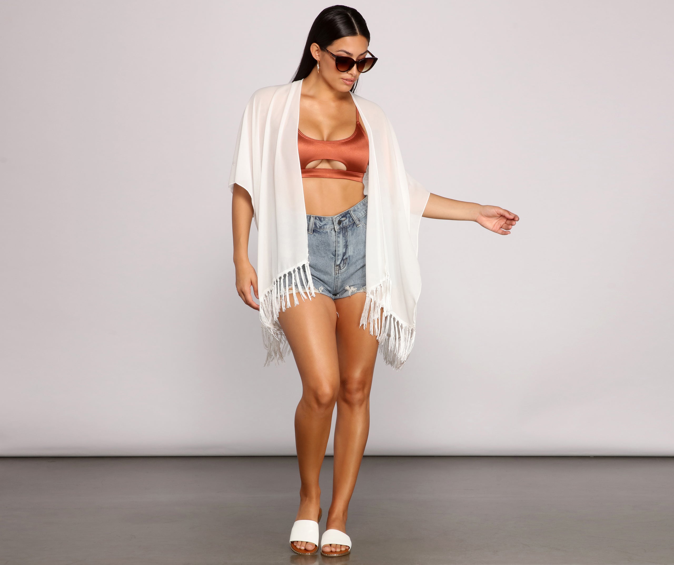 Ready For My Getaway Fringe Kimono