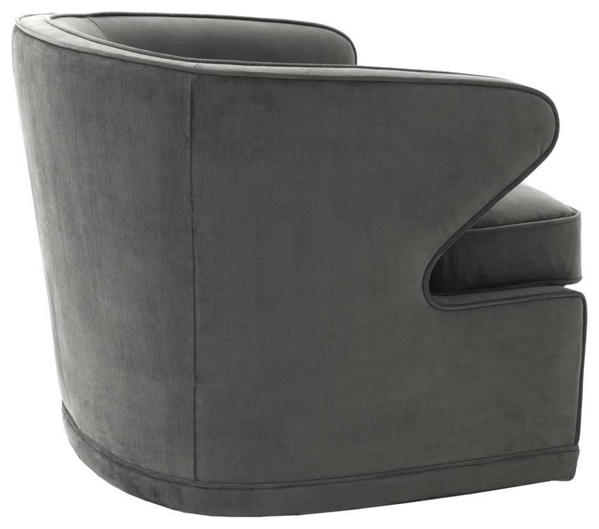 Dark Gray Swivel Chair  Eichholtz Dorset   Transitional   Armchairs And Accent Chairs   by Oroa   Distinctive Furniture  Houzz