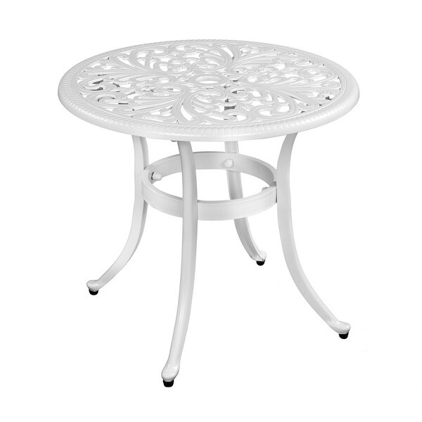 Outdoor Cast Aluminum Dining Table with Umbrella Hole