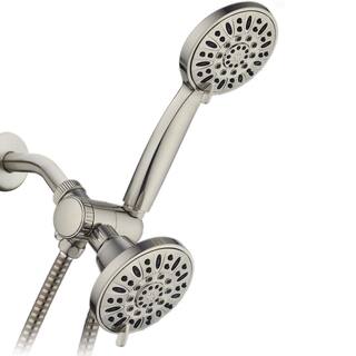 AquaDance 48-spray 4 in. Dual Shower Head and Handheld Shower Head with Body spray in Brushed Nickel 9723