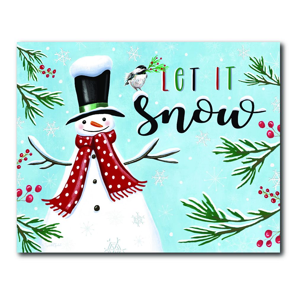 COURTSIDE MARKET Holiday Snowman I Canvas Wall Art