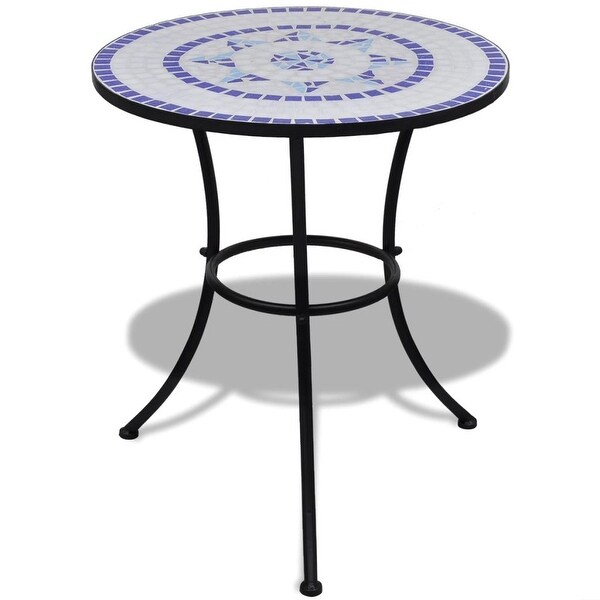 3 Piece Bistro Set Ceramic Tile Blue and White - Overstock - 35105528