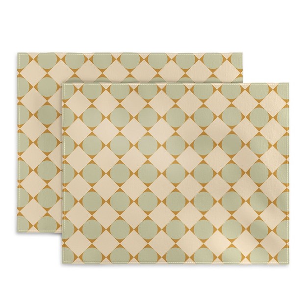 Colour Poems Retro Geometric Pattern Iii Placemats Deny Designs