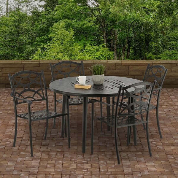 Darby Collection AllWeather Round Dining Table by National Tree Company