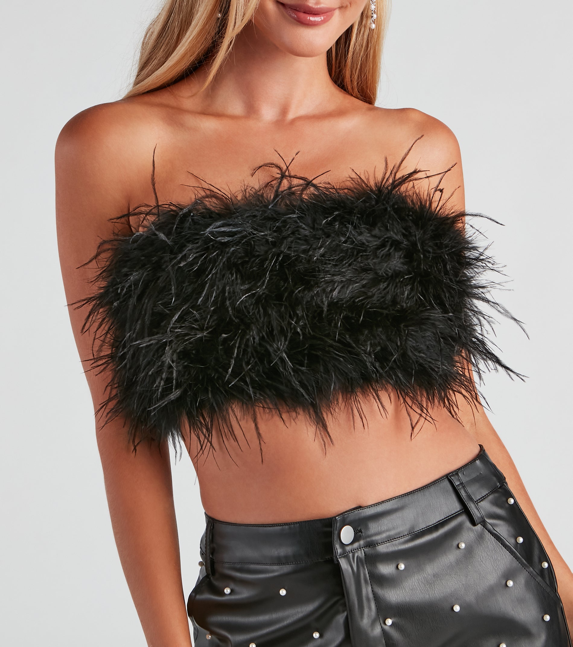 Birds Of A Feather Boa Tube Top