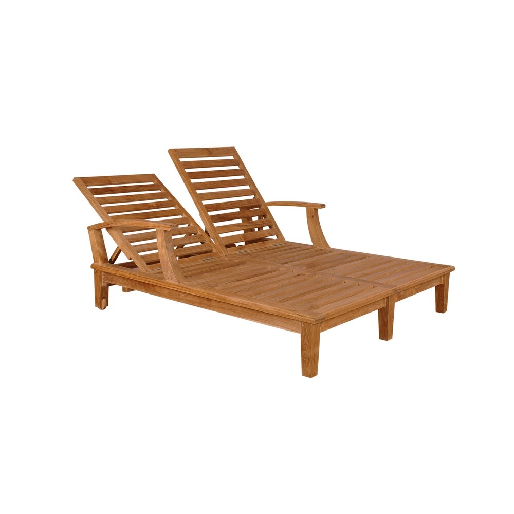 Brianna Double Sun Lounger with Arms   Wheels