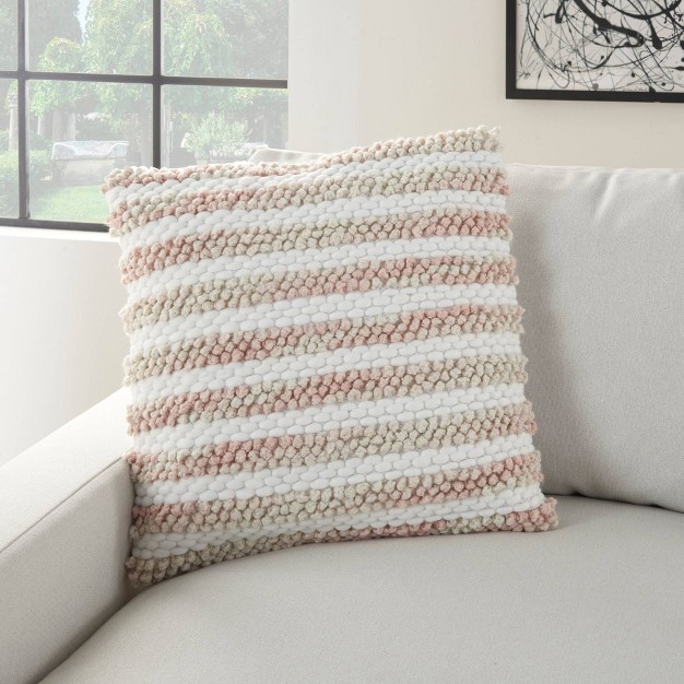 Oversize Life Styles Ombre Woven Striped Square Throw Pillow Mina Victory