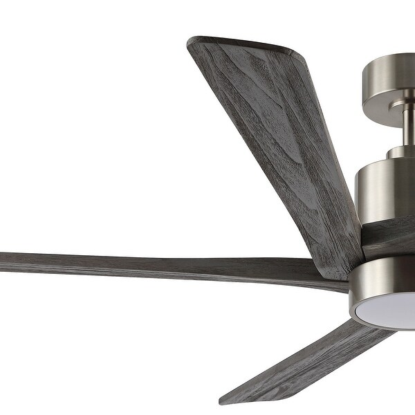 WINGBO 64 Inch DC Ceiling Fan with Lights and Remote Control， 5 Reversible Carved Wood Blades - N/A Shopping - The Best Deals on Ceiling Fans | 40094819