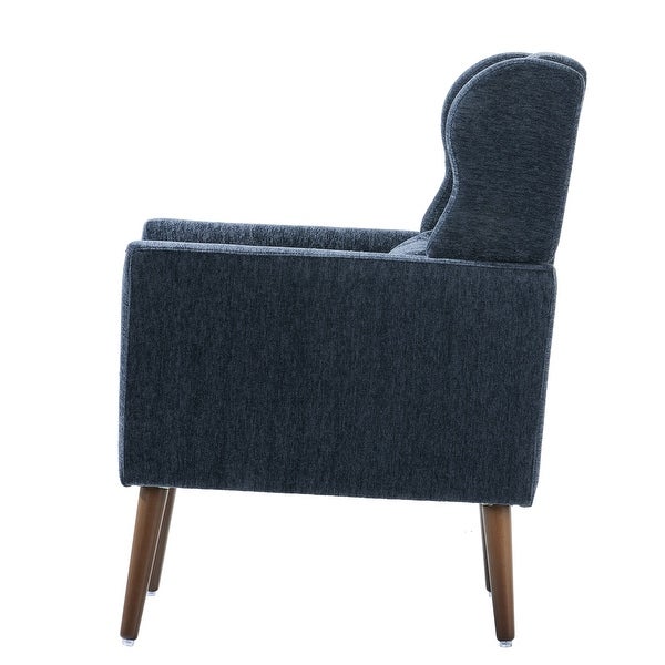 Modern Accent Chair Upholstered Foam Filled Living Room Chairs Comfy Reading Chair with Chenille Fabric Lounge for Living Room