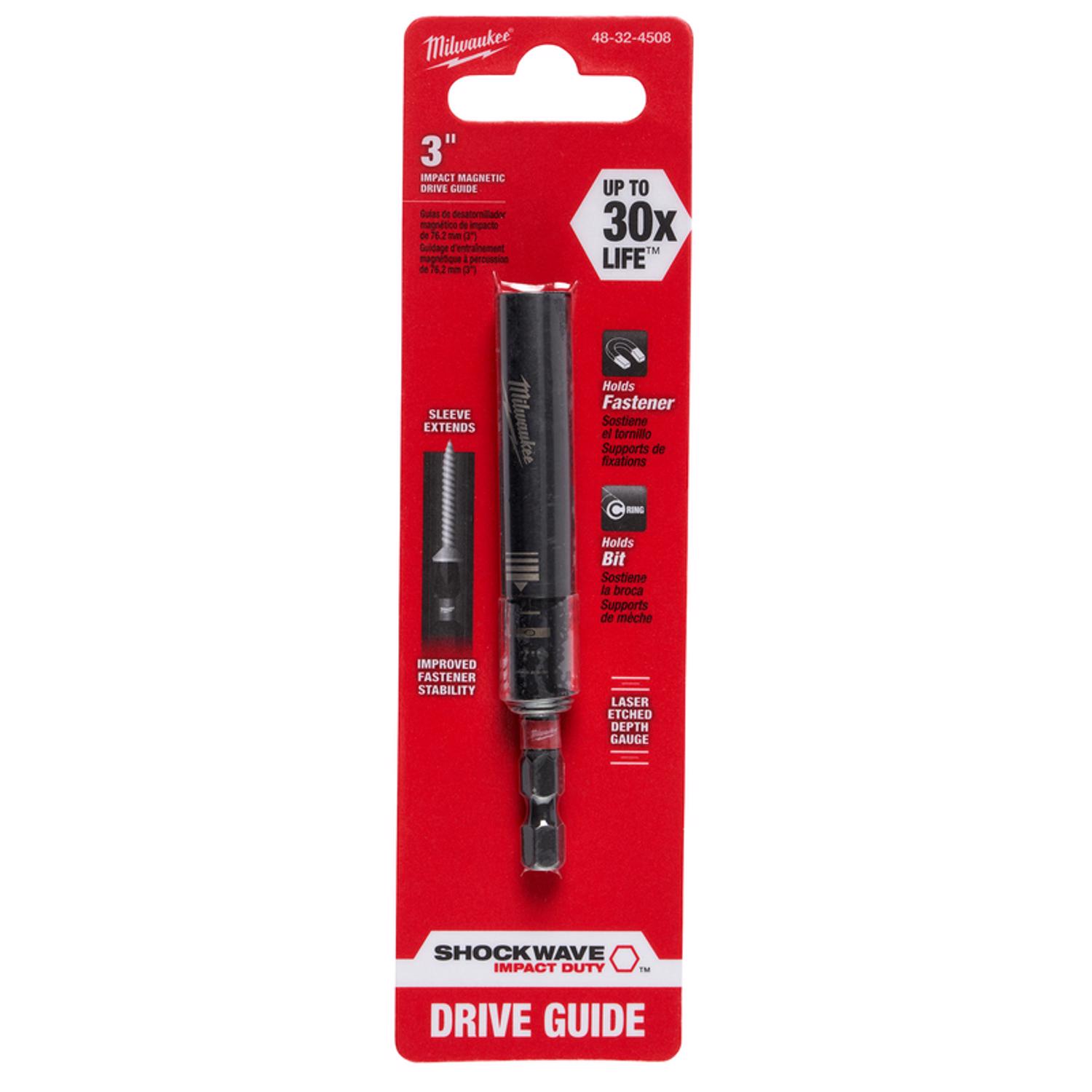 MW Shockwave Hex 1/4 in. X 3 in. L Drive Guide Steel 3 pc