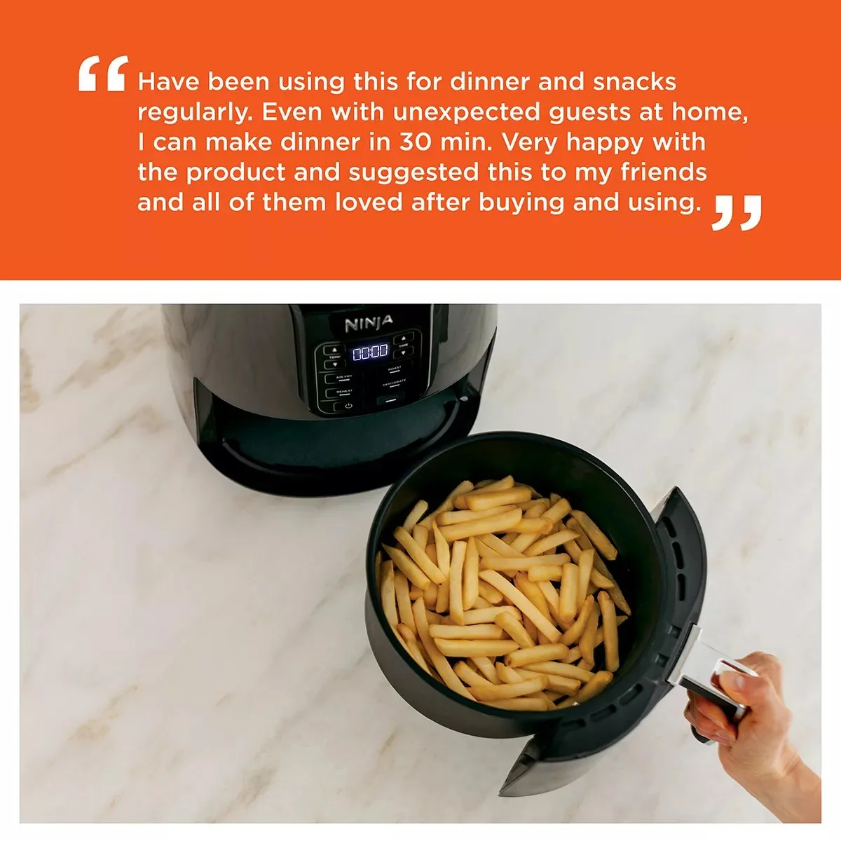 Ninja AF101 Air Fryer that Crisps， Roasts， Reheats， and Dehydrates