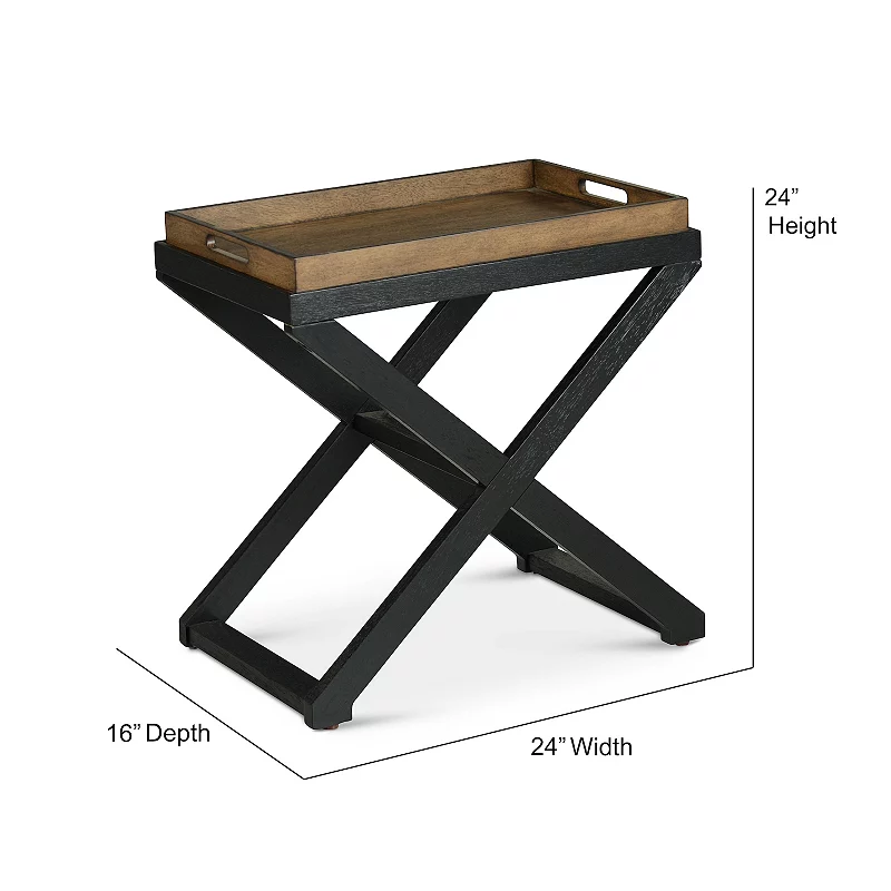 Steve Silver Co. Topeka Tray-Top Chairside Table