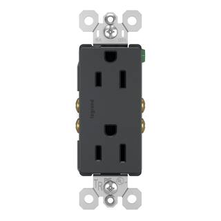 Legrand radiant 15 Amp 125-Volt Tamper Resistant Decorator Duplex Outlet Graphite 885TRGCC12