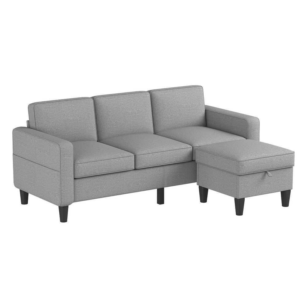 L shaped Sectional Sofa 3 seat Modular Recliner Sofa with Ottomans