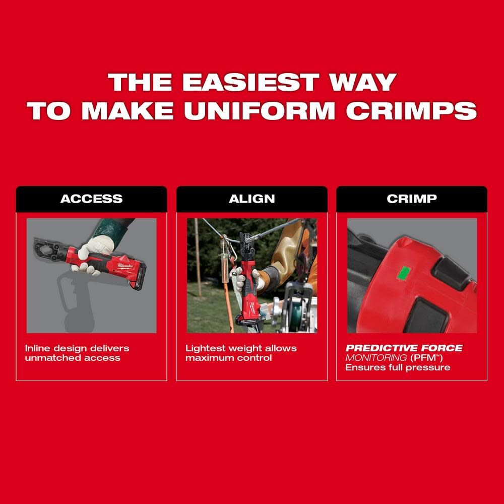 Milwaukee M18 FORCE LOGIC 6T Latched Linear Utility Crimper Kit 2979-22 from Milwaukee