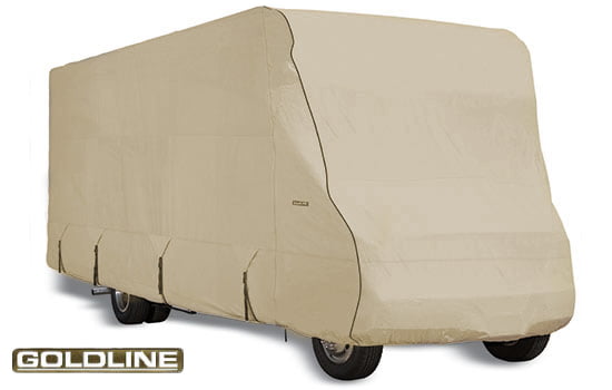 Goldline Class C RV Covers by Eevelle | Fits 22 - 24 Feet | Tan