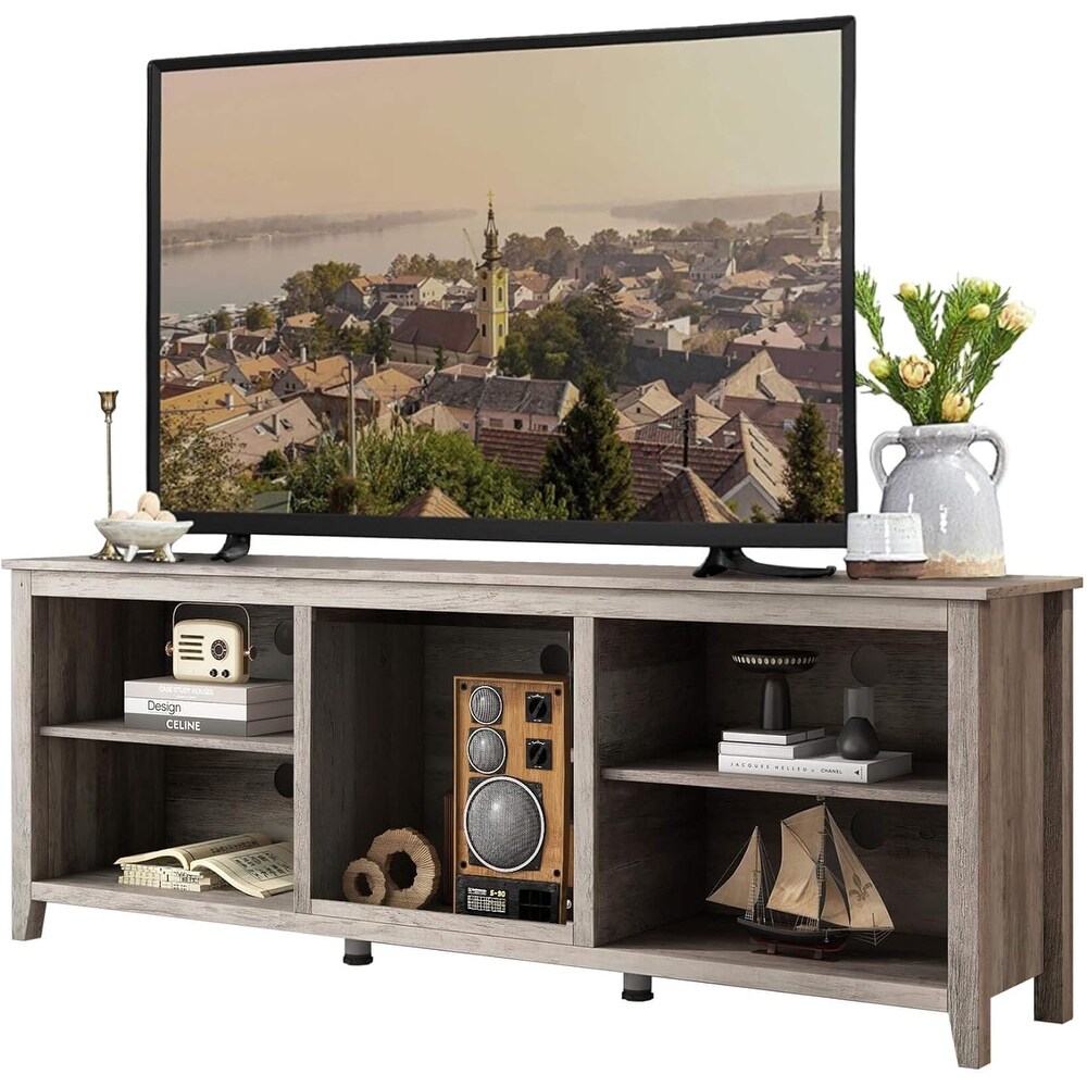 TV Console Cabinet Entertainment Center  Large TV Stands with Shelves for 80 inch TVs Display   M