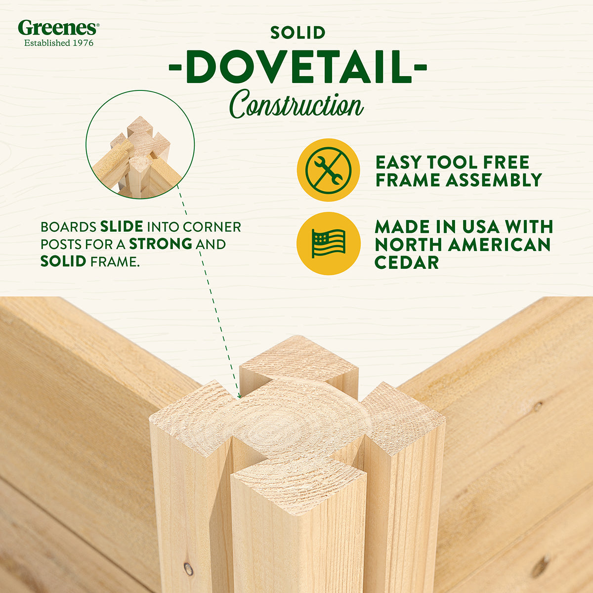 Greenes Fence Dovetail 2-Tiered Cedar Raised Garden Bed