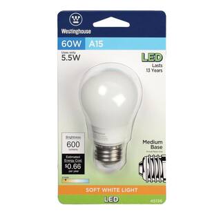 Westinghouse 60W Equivalent Soft White A15 LED Light Bulb (4-Pack) 4513620