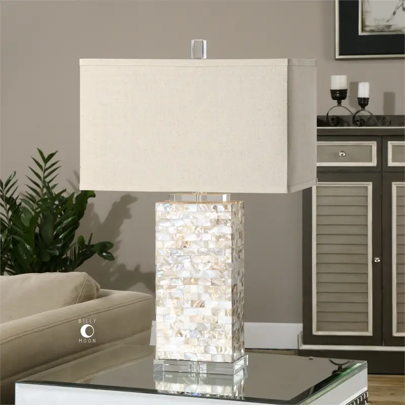 Layered Shell Tile Table Lamp