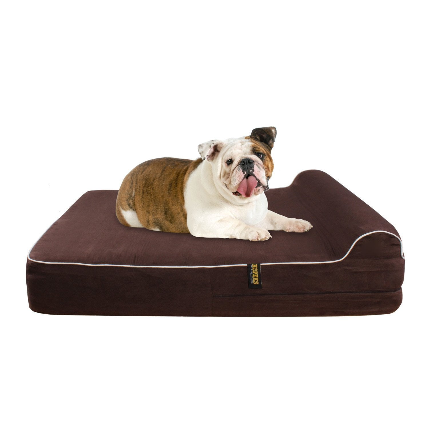 Kopeks Orthopedic Memory Foam Dog Bed， Brown， Large， 30